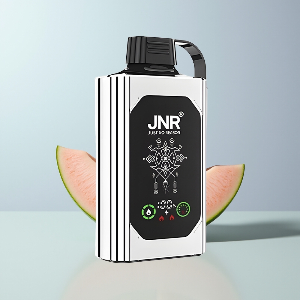 JNR Shisha Hookah Box 20500 Puffs Dubbele Meloen Munt met HD Display en Dual Mesh Coil