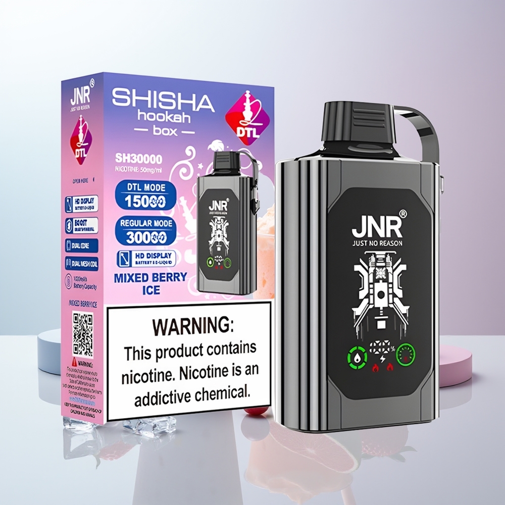 JNR Shisha Hookah Box 20500 Puffs Gemengde Bes IJs met Dual Mesh Coil & 1000mAh