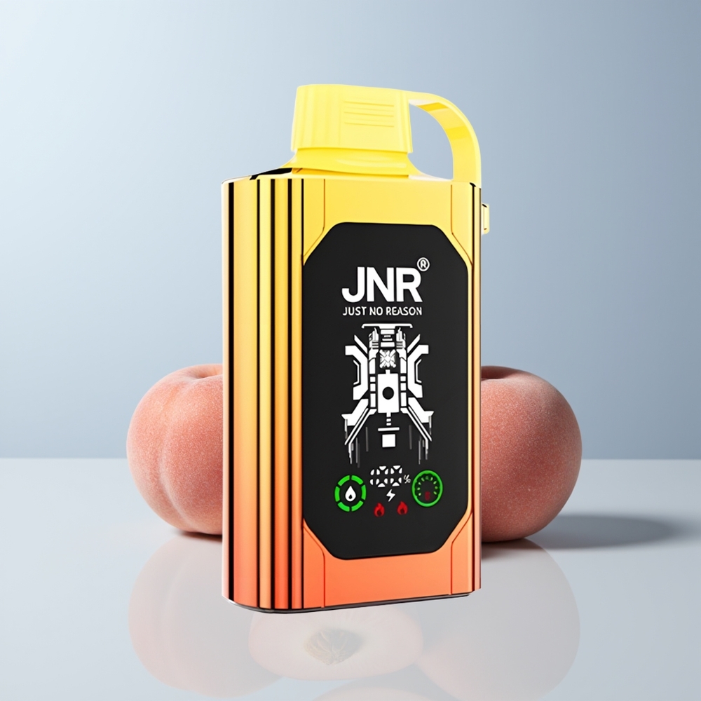 JNR Shisha Hookah Box 20500 Puffs Sappige Perziken HD Display & Dual Mesh Coil
