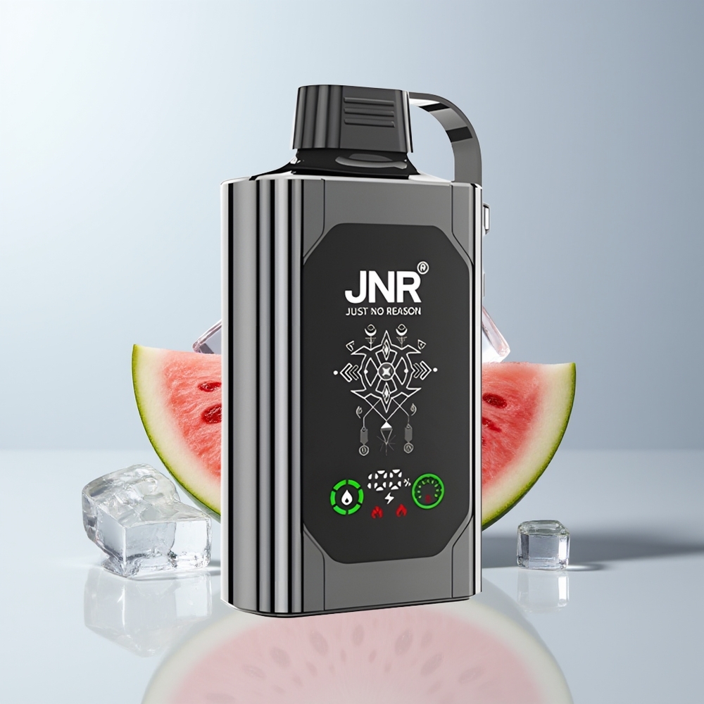 JNR Shisha Hookah Box 20500 Puffs Watermeloen IJs HD Scherm Dubbele Mesh Spoel