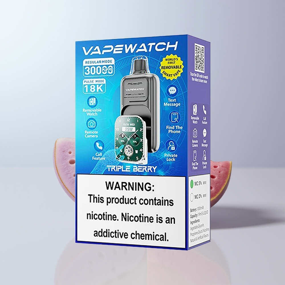 JNR VapeWatch 30000 Puffs Driedubbelbes Mesh Type-C