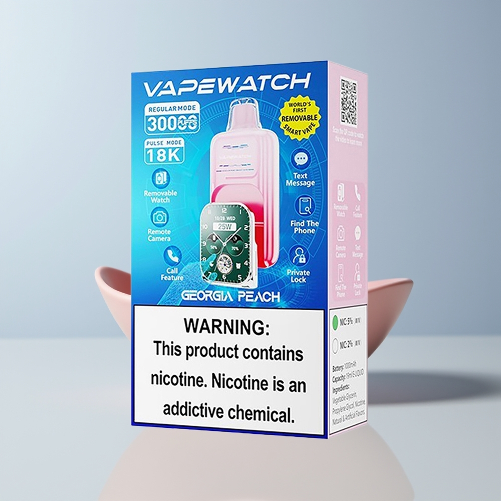 JNR VapeWatch 30000 Puffs Georgische Perzik Vape 1000mAh Type-C