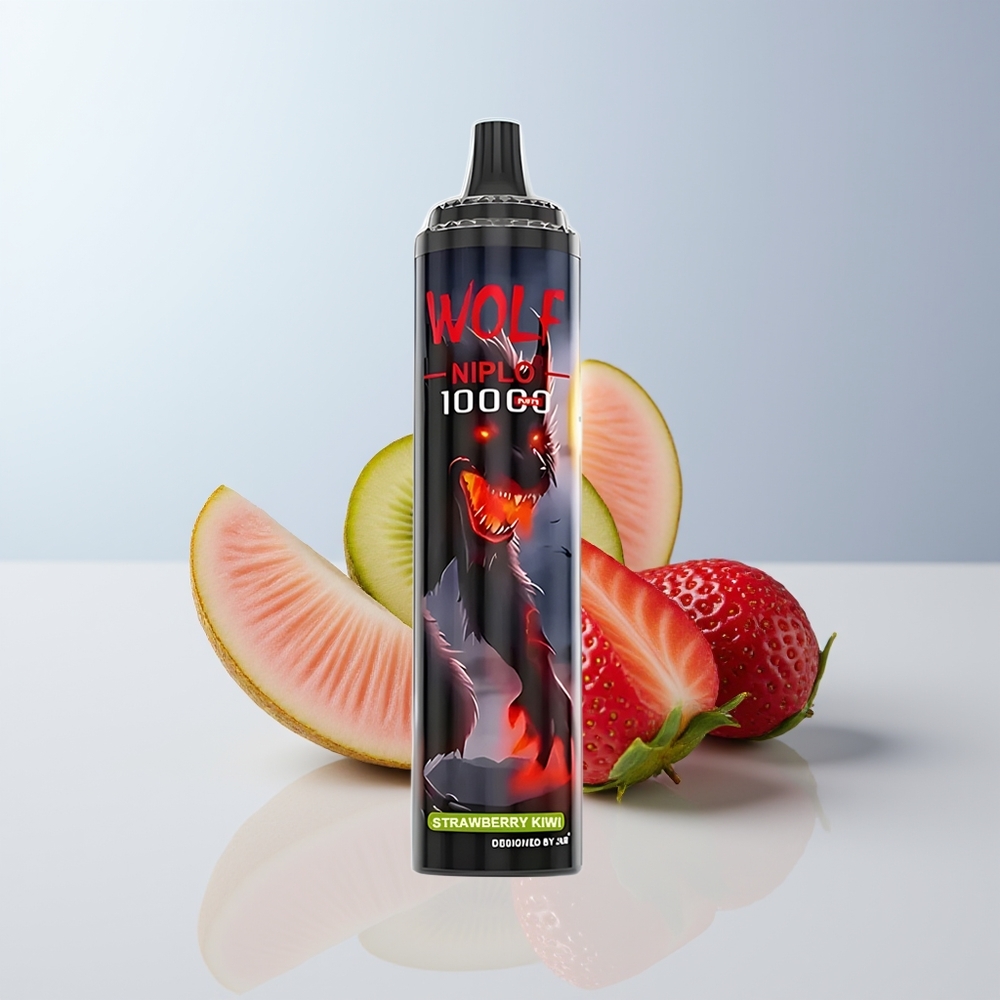 JNR Wolf Niplo 10000 Puffs Aardbei Kiwi 20ml 1.0 Ohm Mesh