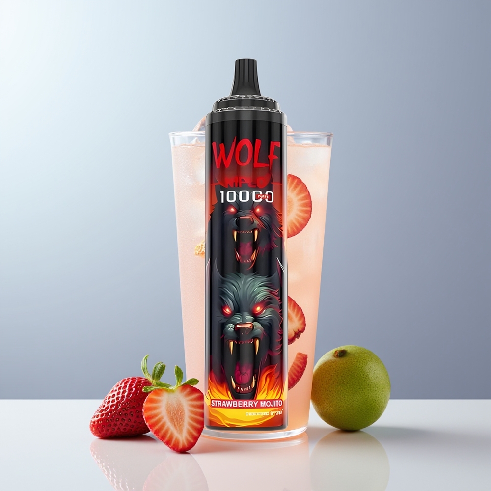JNR Wolf Niplo 10000 Puffs Aardbei Mojito 20ml 1.0 Ohm