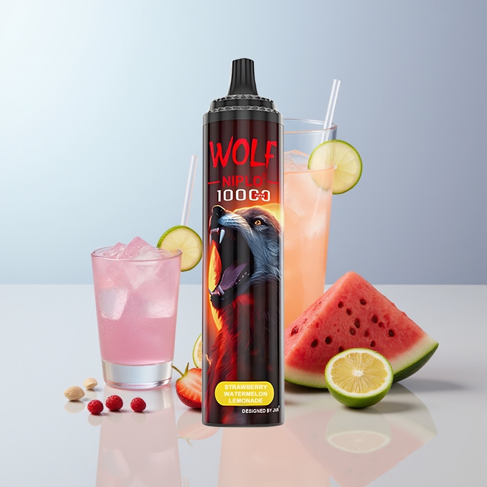JNR Wolf Niplo 10000 Puffs Aardbei Watermeloen Limonade 1.0 Ohm 20ml
