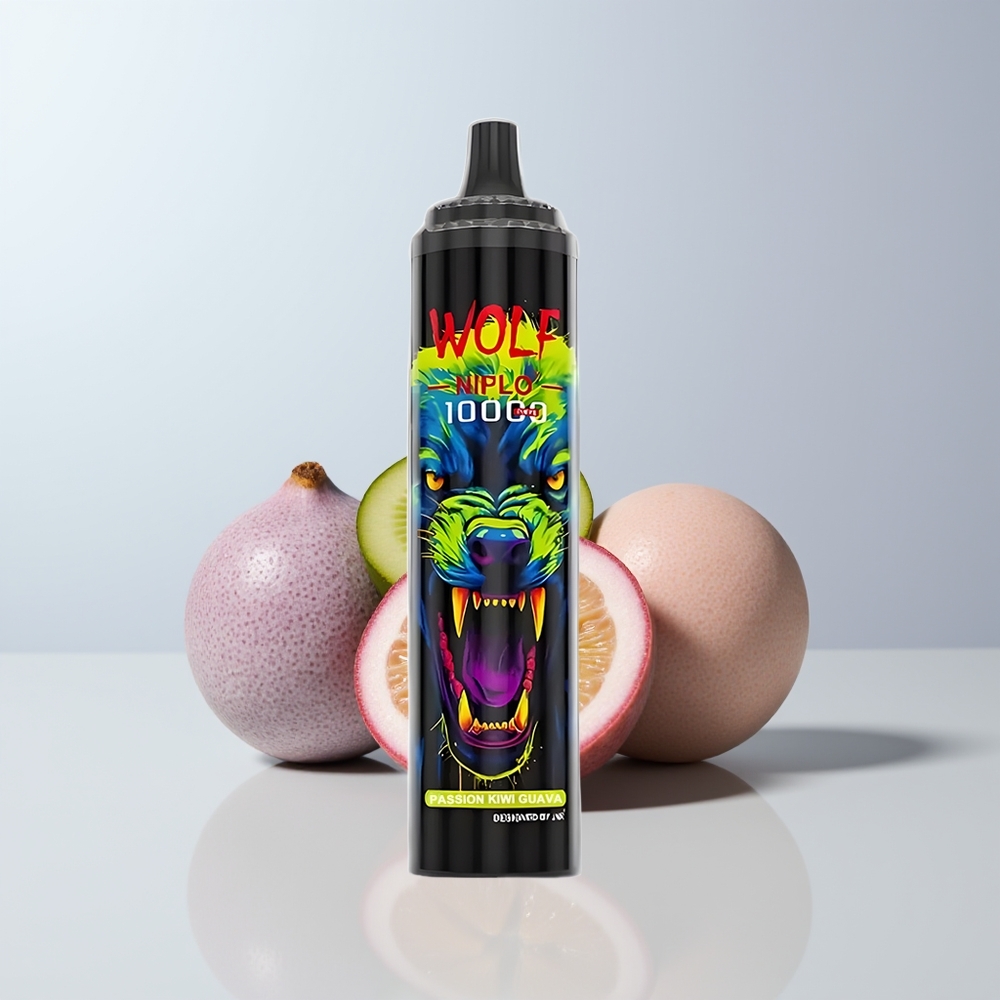 JNR Wolf Niplo 10000 Puffs Passie Kiwi Guava 20ml Type-C 1.0 Ohm