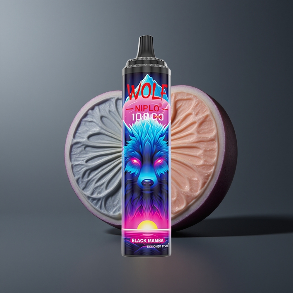 JNR Wolf Niplo 10000 Puffs Zwarte Mamba Mesh Coil 20ml