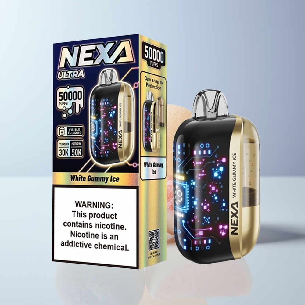 NEXA Ultra 50000 Puffs Witte Gummy IJs 20ml 5%