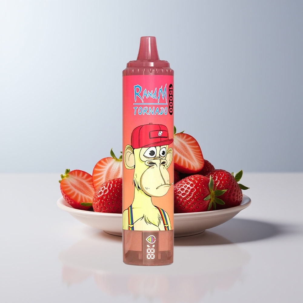 RandM Fumot Tornado 15000 Puffs Aardbei Rode Stier Mesh 25ml
