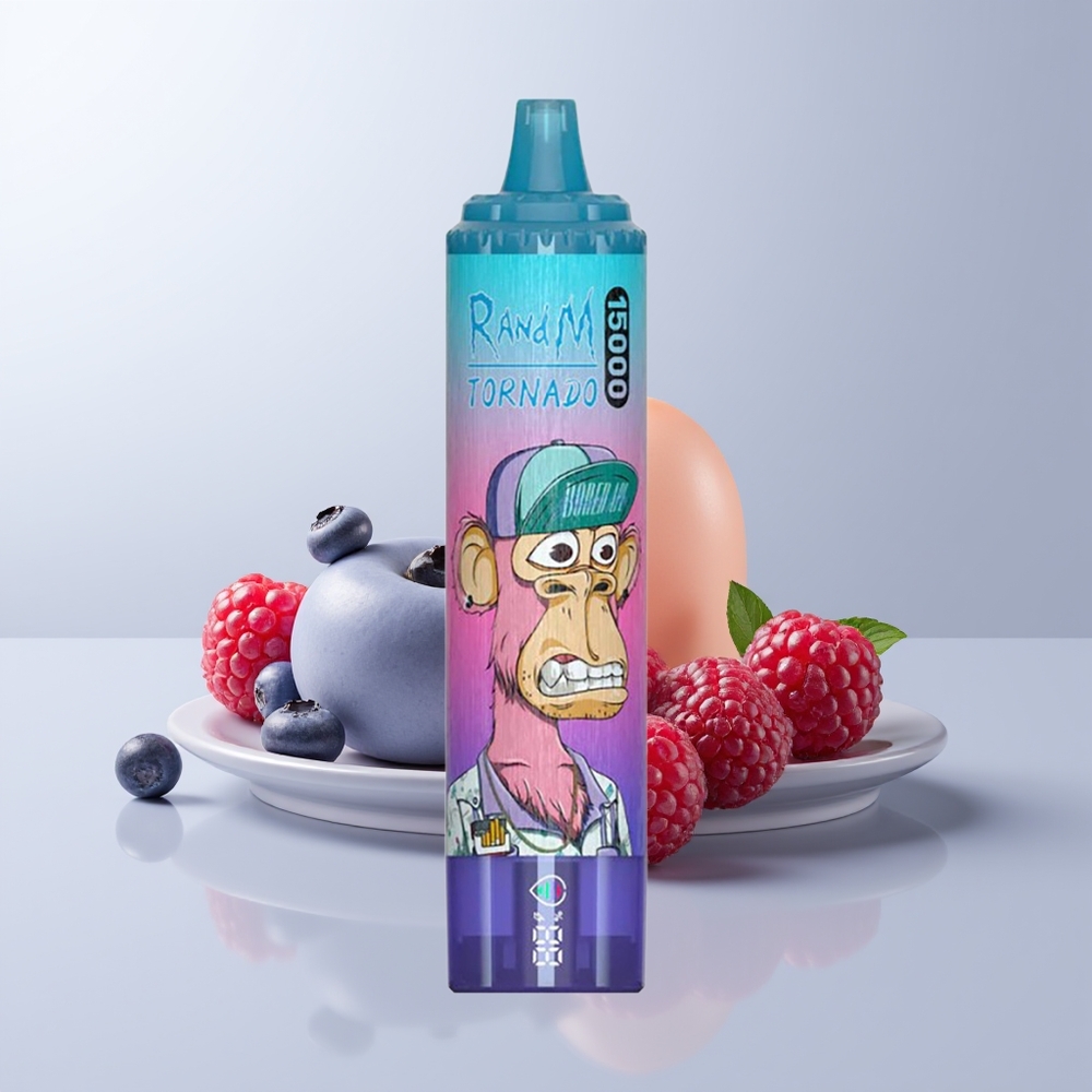 RandM Fumot Tornado 15000 Puffs Blauwe Bes Framboos 25ml Mesh
