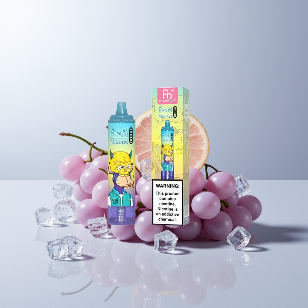 RandM Fumot Tornado 15000 Puffs Druiven IJs 25ml Mesh
