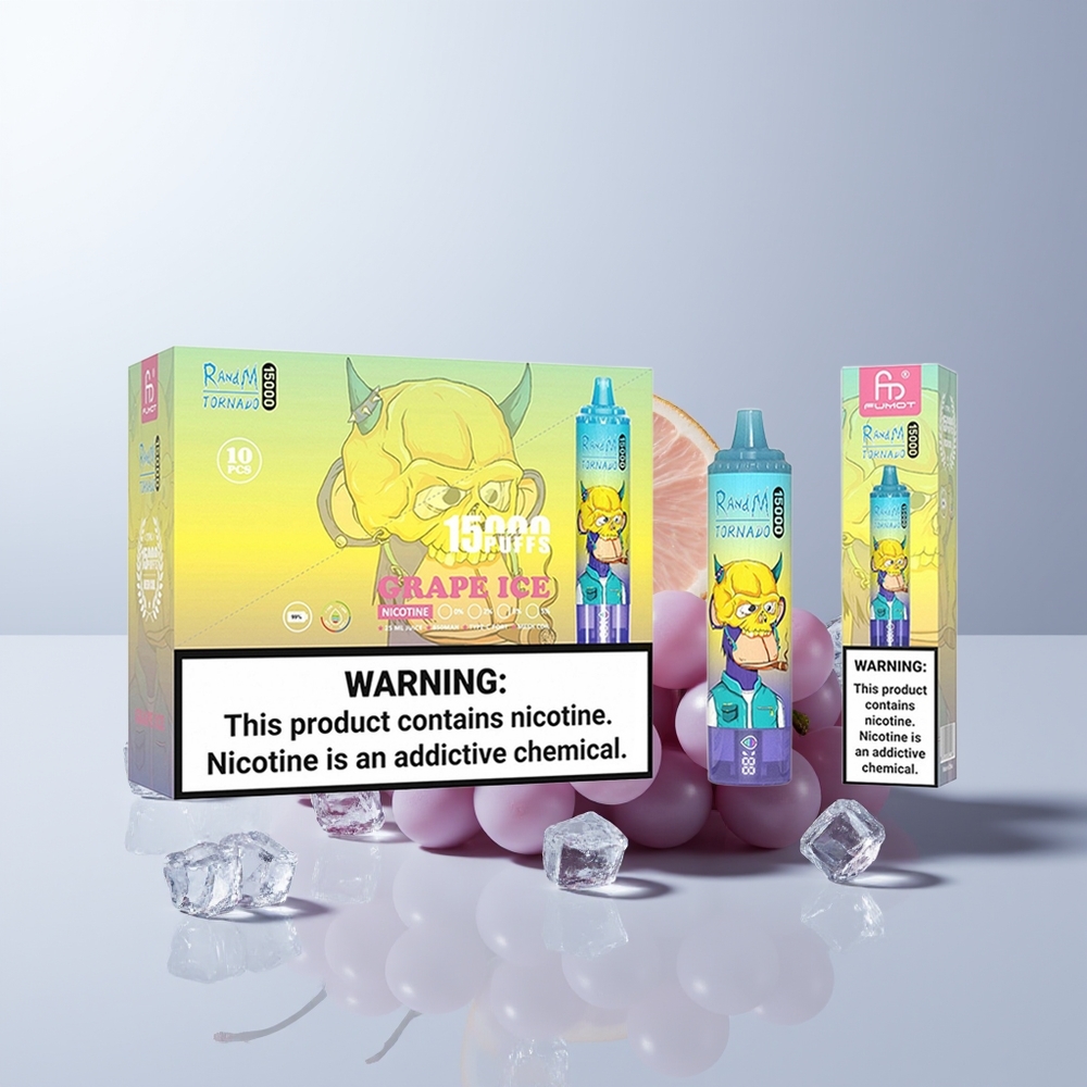 RandM Fumot Tornado 15000 Puffs Druiven IJs 25ml Mesh