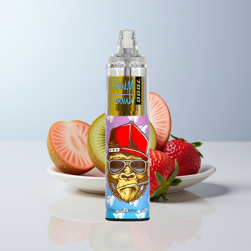 RandM Fumot Tornado 7000 Puffs Aardbei Kiwi Type-C Mesh Coil