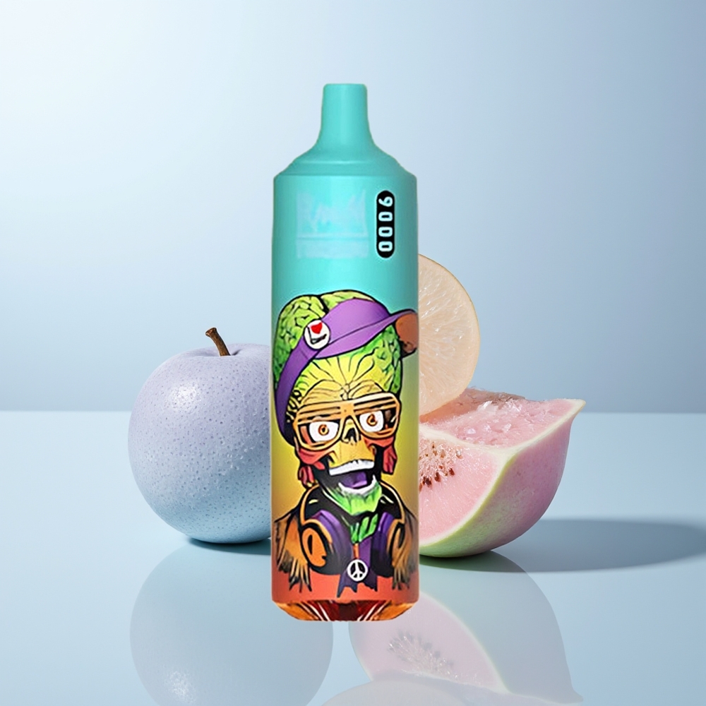 RandM Fumot Tornado 9000 Puffs Blauwheerlijk IJs met Mesh Coil en 18 mL Vloeistof