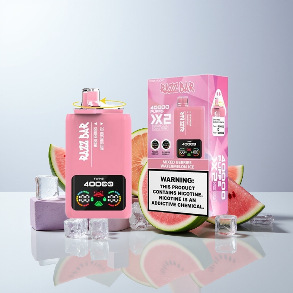 Razz Bar 40000 Puffs Gemengde Bessen - Watermeloen IJs met Mesh Coil en Type-C Poort