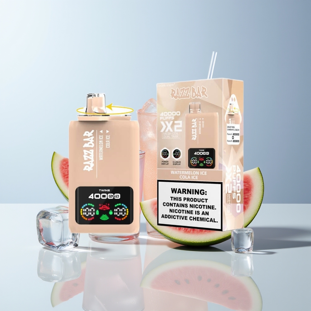 Razz Bar 40000 Puffs Watermeloen Ijs - Cola Ijs met Mesh Coil en Type-C Poort