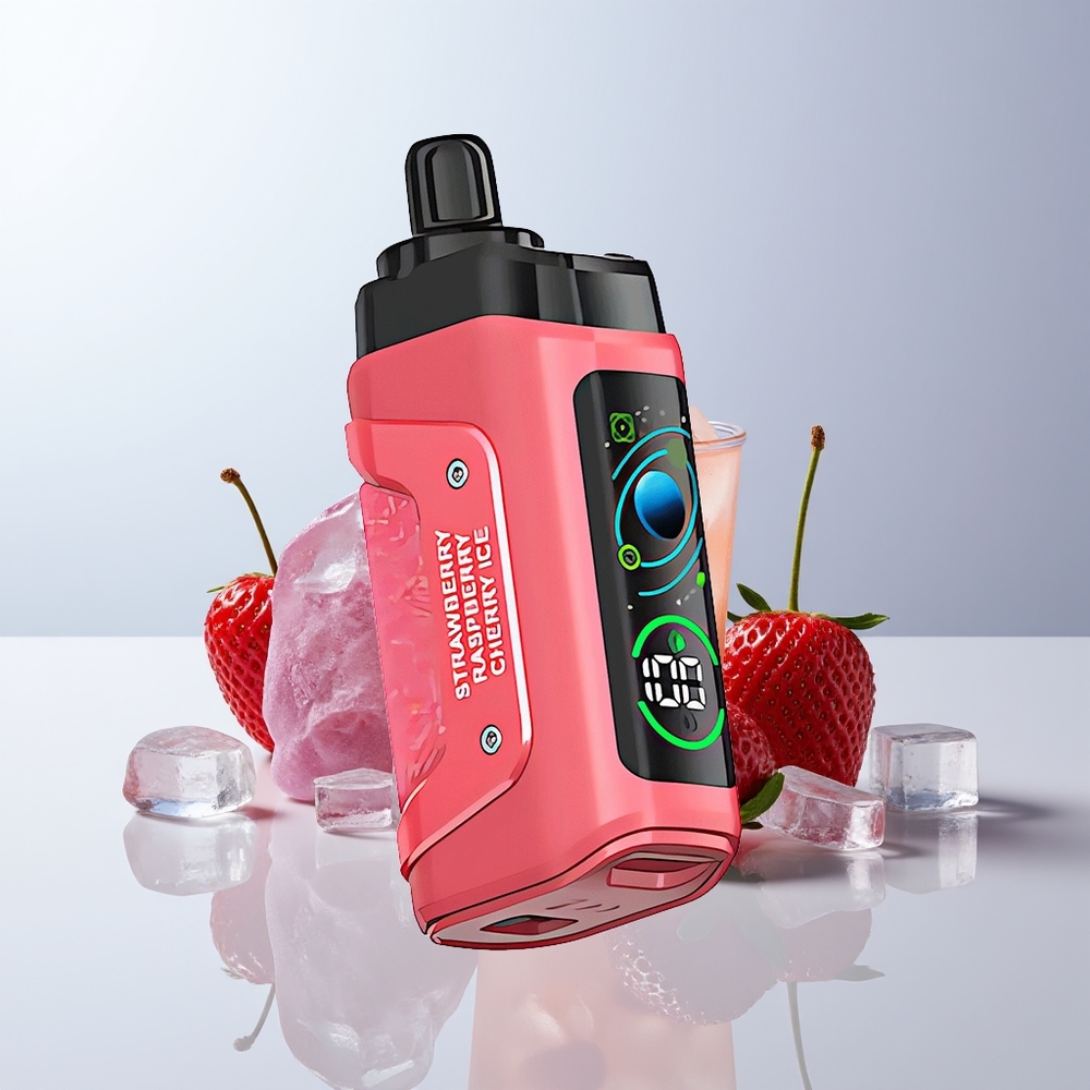 Razz Bar 45000 Puffs Aardbei Kers IJs met Mesh Coil en Ajusteerbare Luchtstroom