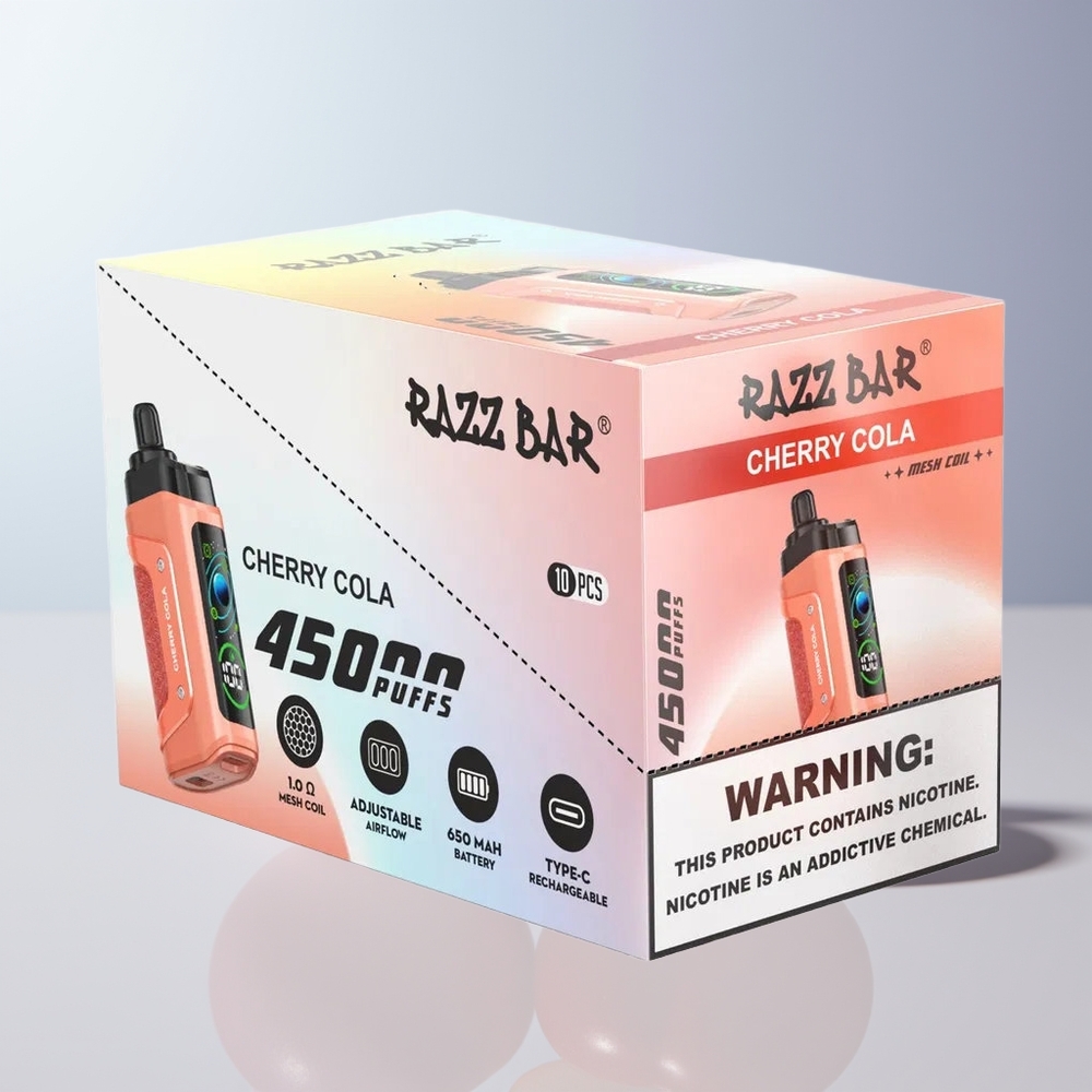 Razz Bar 45000 Puffs Kers Cola Mesh Coil Type-C Oplaadbaar