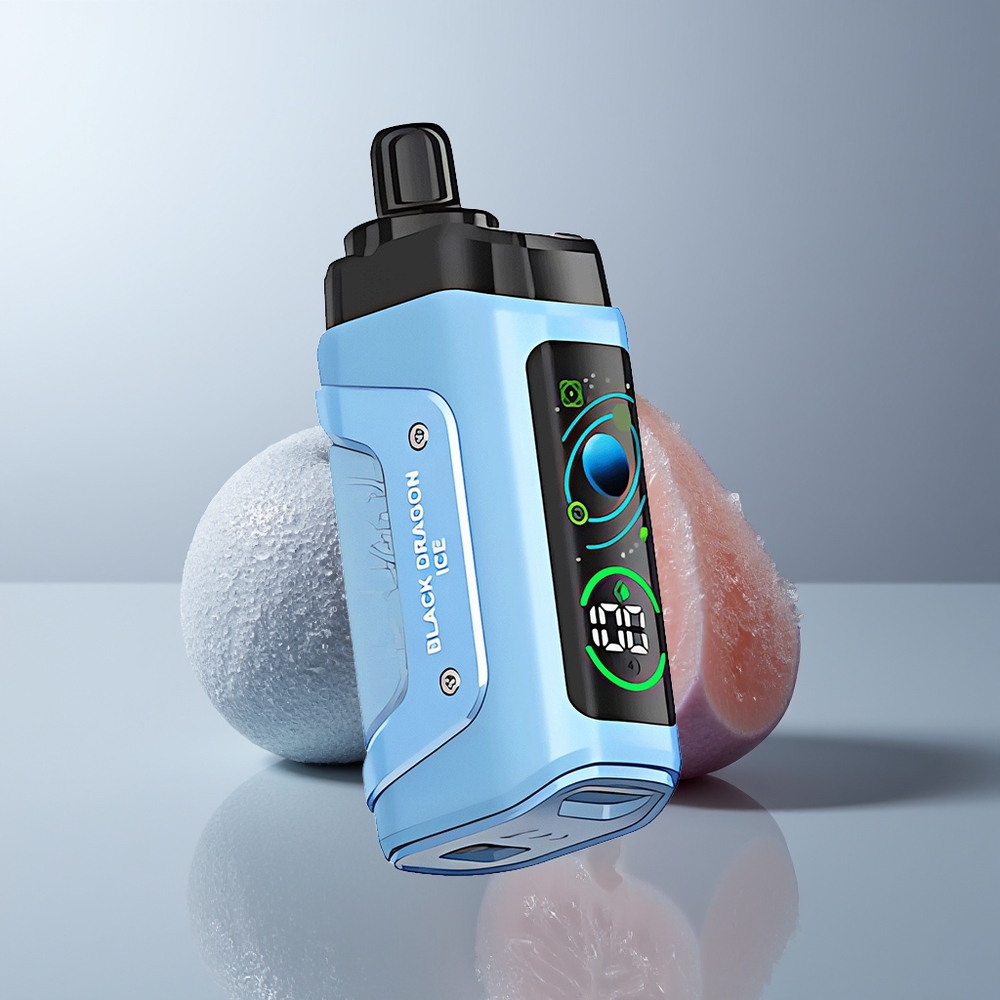 Razz Bar 45000 Puffs Zwarte Draak IJs Type-C Ohm Mesh