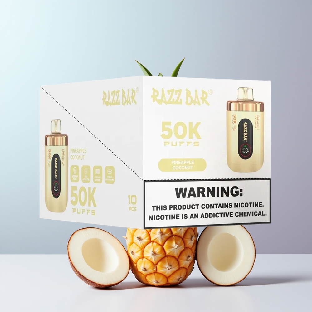 Razz Bar 50K Puffs Ananas Kokosnoot Mesh Coil Type-C