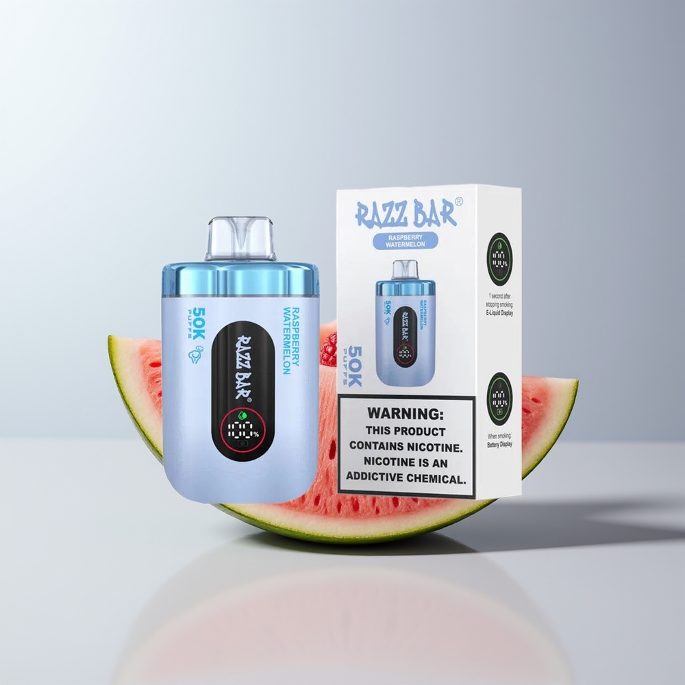 Razz Bar 50K Puffs Framboos Watermelon Type-C 2% Nicotine