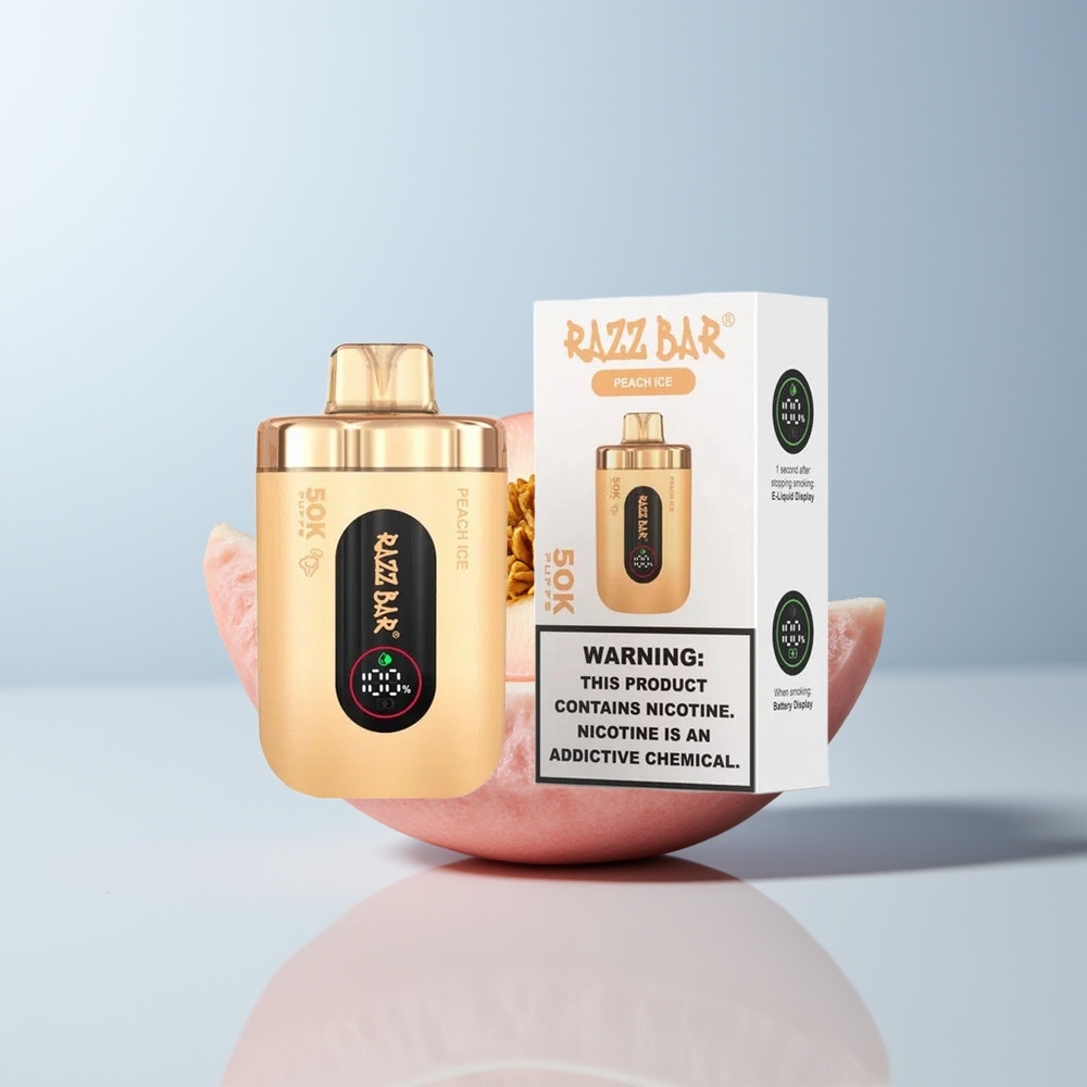 Razz Bar 50K Puffs Perzik IJs 2% Mesh Coil