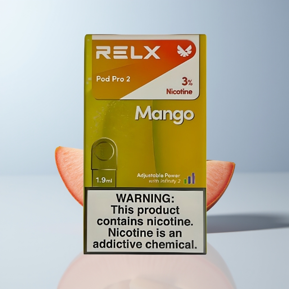Relx Pod Pro 2 Vape Device Puffs Mango IJs Eco Smooth Boost Pod 1.9ml 2/3 Verpakking