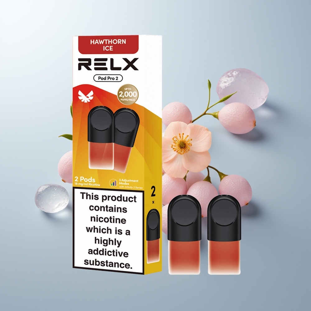Relx Pod Pro 2 Vape Device Puffs Meidoorn IJs - 1.9ml, 3 Spanningsstanden