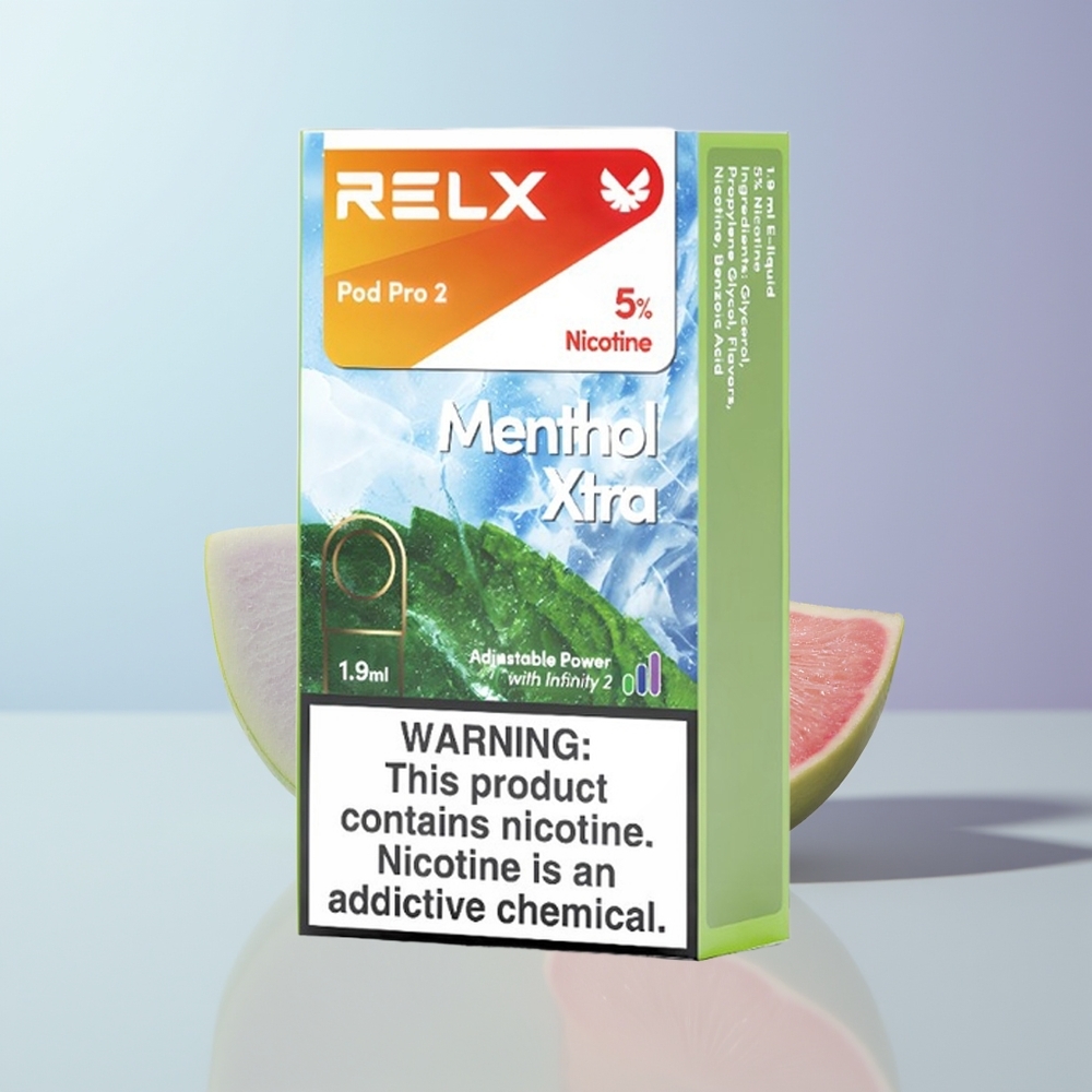 Relx Pod Pro 2 Vape Device Puffs Menthol Xtra 1.9ml 3 Modes