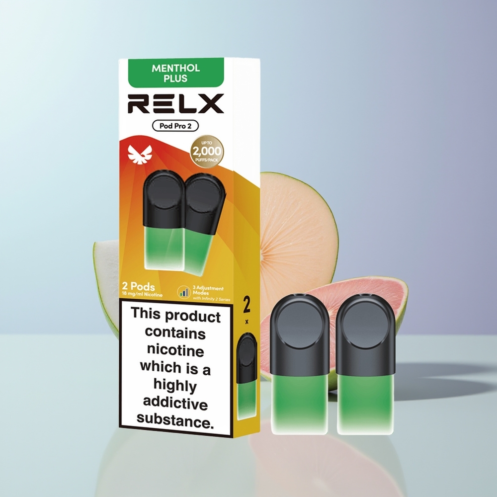 Relx Pod Pro 2 Vape Device Puffs Munt-Menthol Plus 1.9ml 3-Stand
