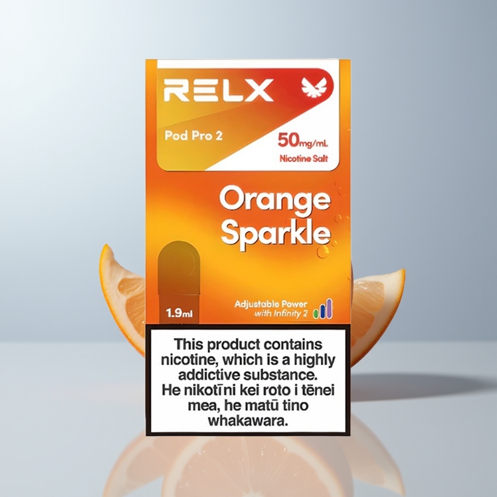 Relx Pod Pro 2 Vape Device Puffs Oranje Glinstering 1.9ml 3 Voltages