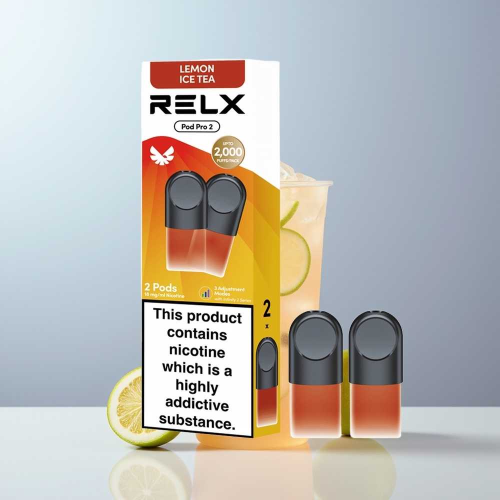 Relx Pod Pro 2 Vape Device Puffs Thee-Citroen IJsthee 1.9ml 3-Stand