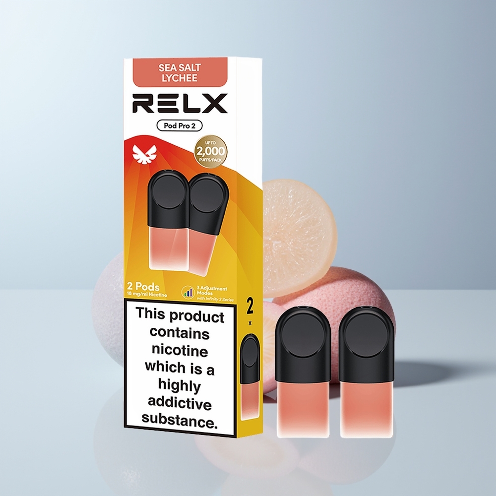Relx Pod Pro 2 Vape Device Puffs Zeezout Lychee 1.9ml 3 Voltage