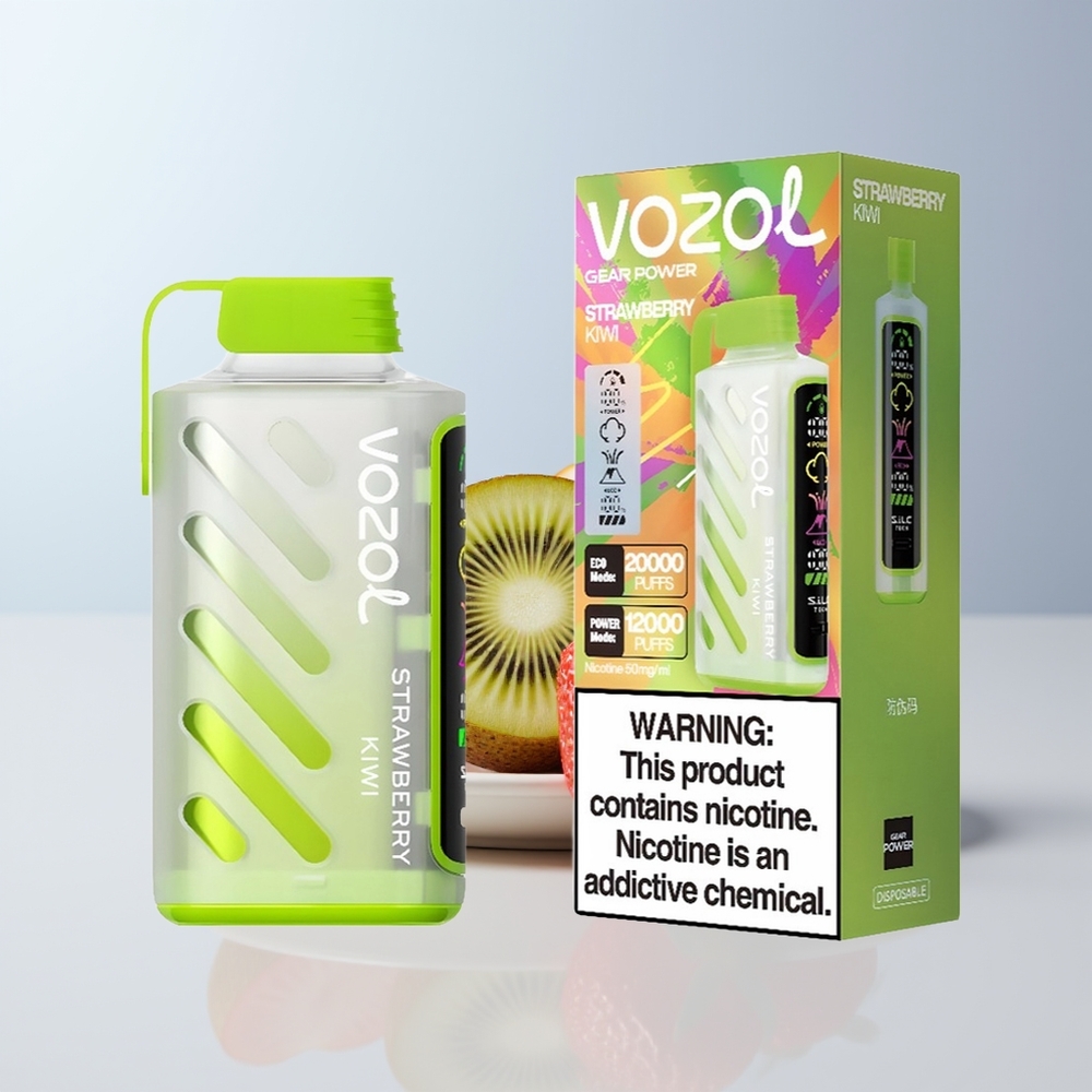 VOZOL Gear Power 20000 Puffs Aardbei Kiwi Dual Mesh Coil 20mL