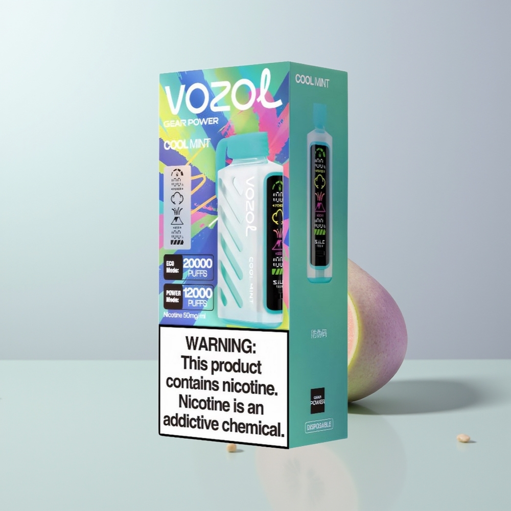 VOZOL Gear Power 20000 Puffs Koel Munt Dual Mesh Coil Full Screen Display