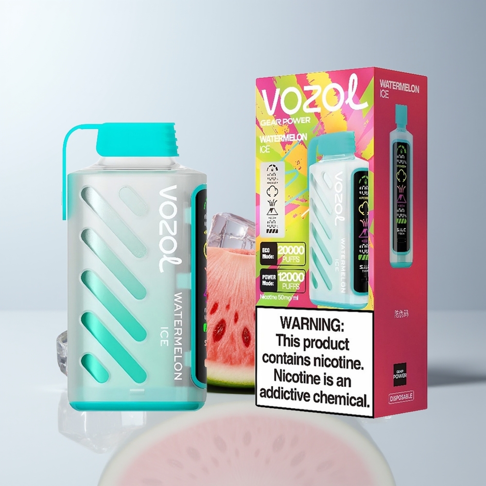 VOZOL Gear Power 20000 Puffs Watermeloen IJs Dual Mesh Coil 20mL