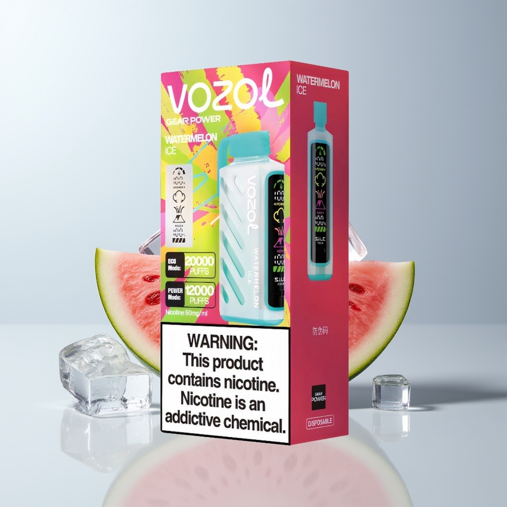 VOZOL Gear Power 20000 Puffs Watermeloen IJs Dual Mesh Coil 20mL