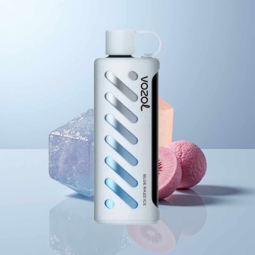 VOZOL Gear Shisha 25000 Puffs Blauwe Framboos IJs met Dual Mesh en 5mg/ml