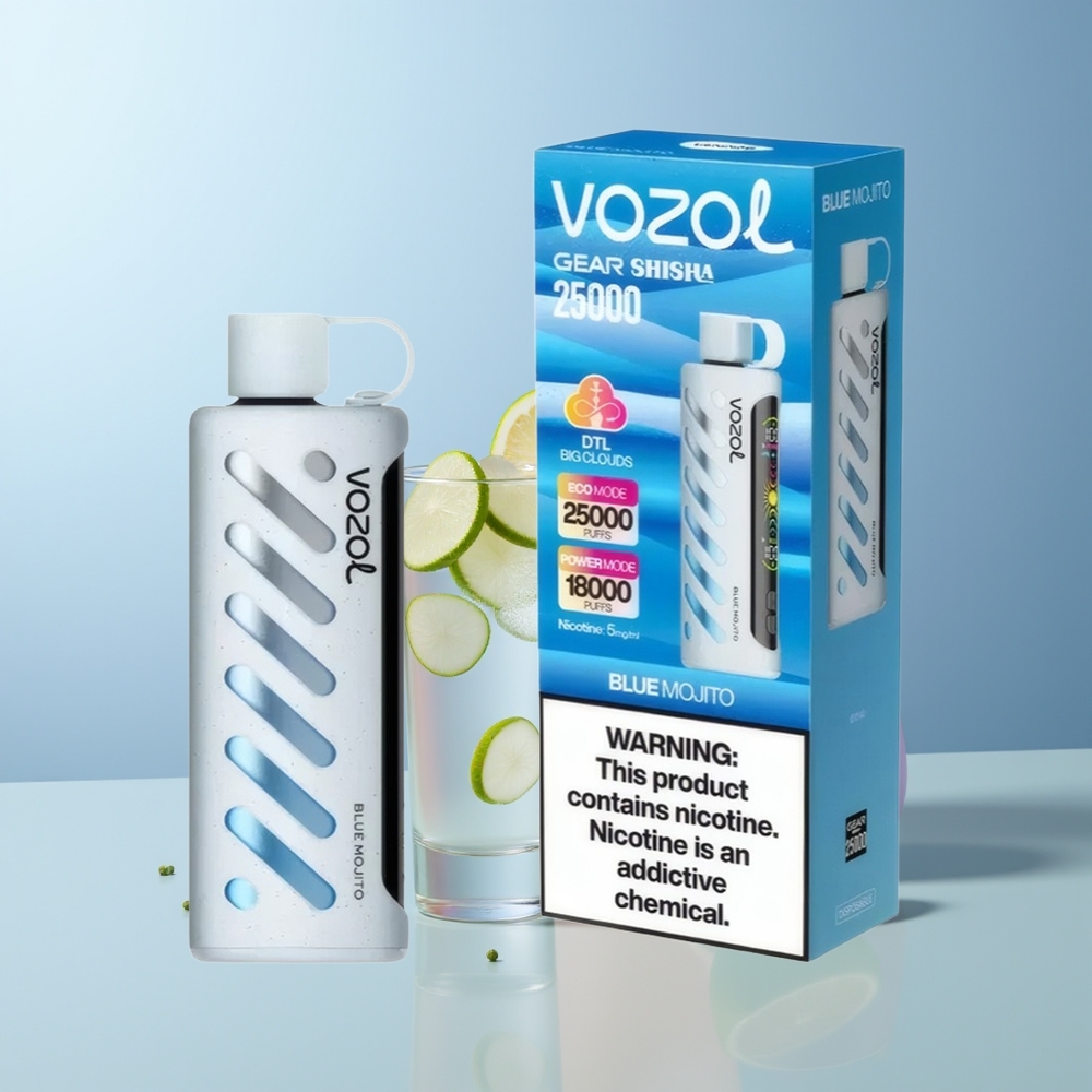 VOZOL Gear Shisha 25000 Puffs Blauwe Mojito Dual Mesh 5mg