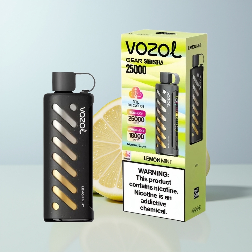 VOZOL Gear Shisha 25000 Puffs Citroen Munt Dual Mesh 1000mAh