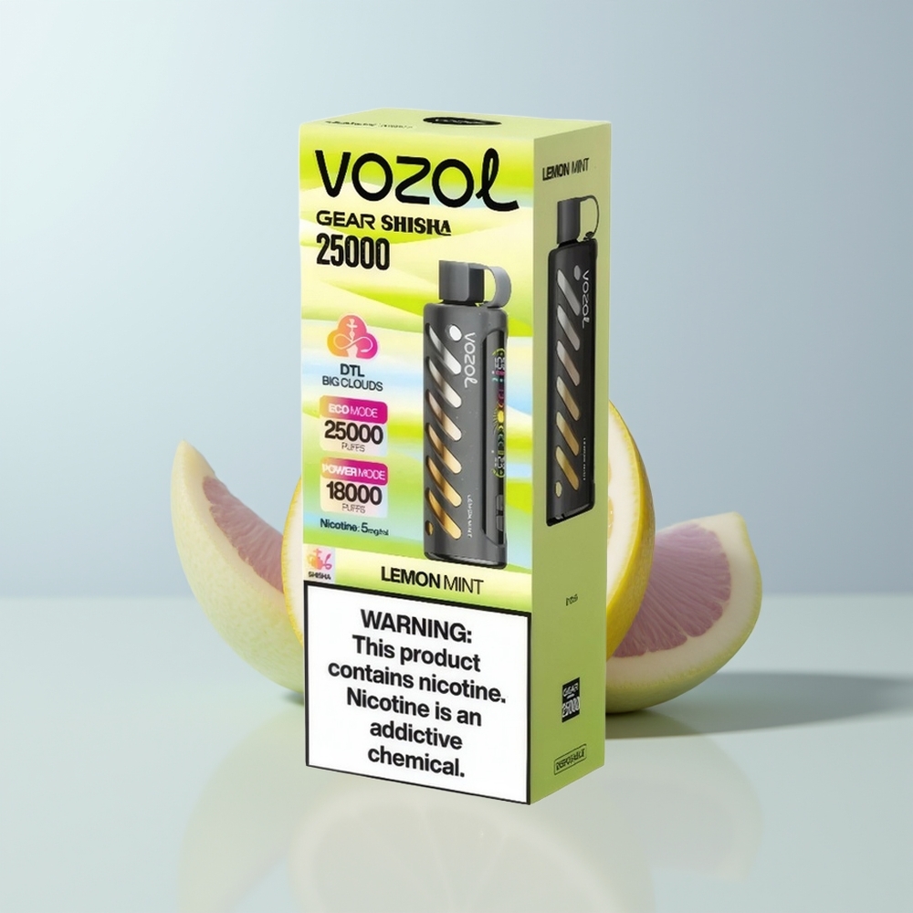 VOZOL Gear Shisha 25000 Puffs Citroen Munt Dual Mesh 1000mAh