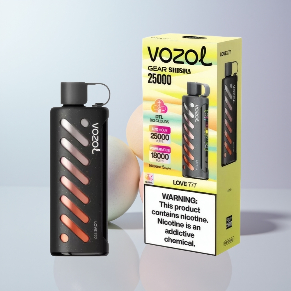 VOZOL Gear Shisha 25000 Puffs Liefde 777 Dubbel Maas Dubbele Modes 30 Heerlijke Smaken