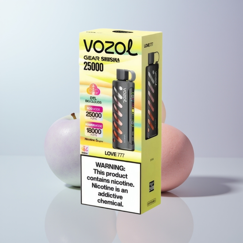 VOZOL Gear Shisha 25000 Puffs Liefde 777 Dubbel Maas Dubbele Modes 30 Heerlijke Smaken