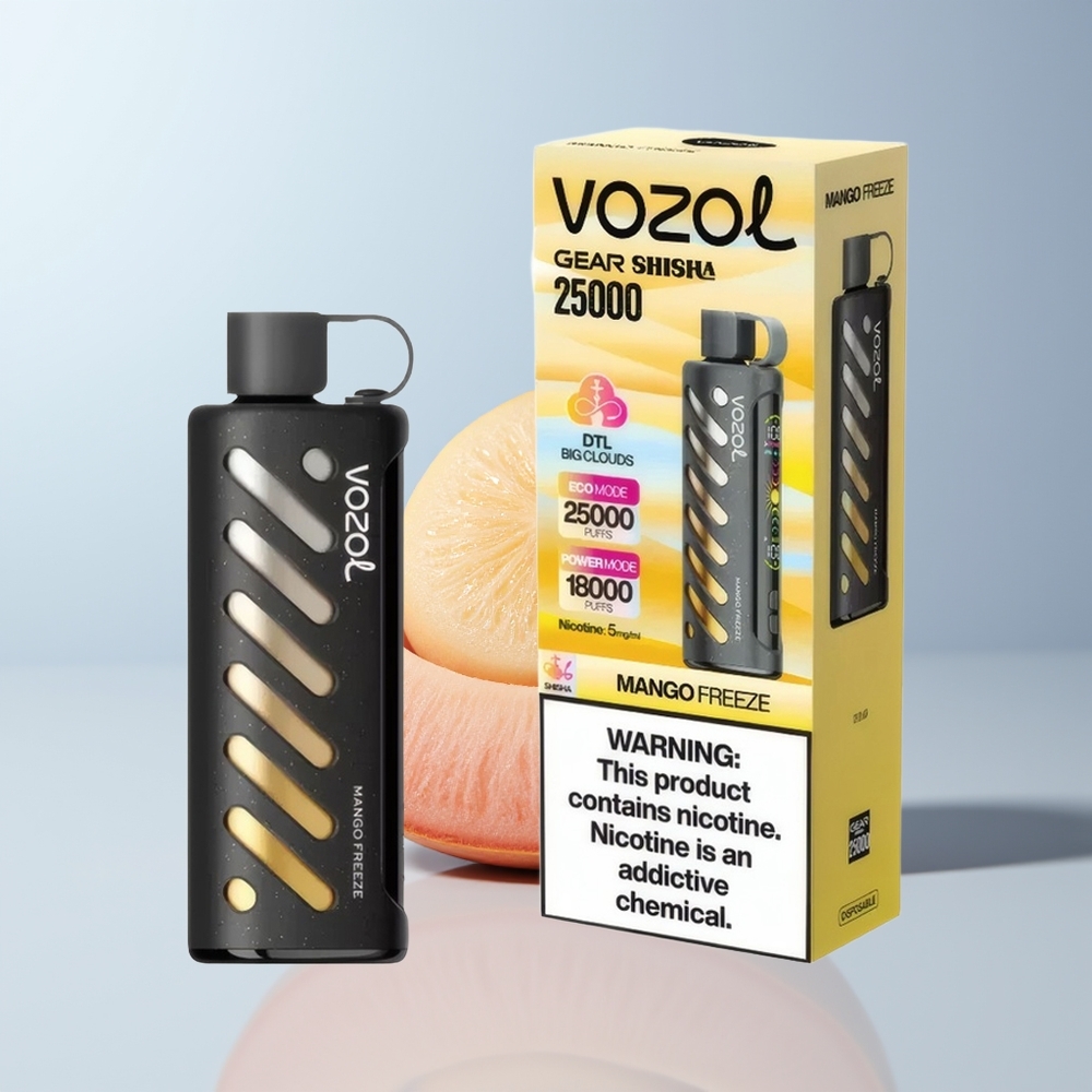 VOZOL Gear Shisha 25000 Puffs Mango Vries Dual Mesh 5mg