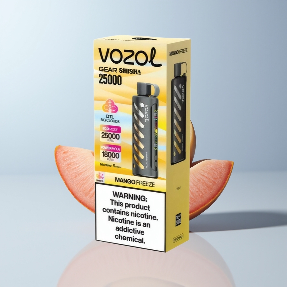VOZOL Gear Shisha 25000 Puffs Mango Vries Dual Mesh 5mg