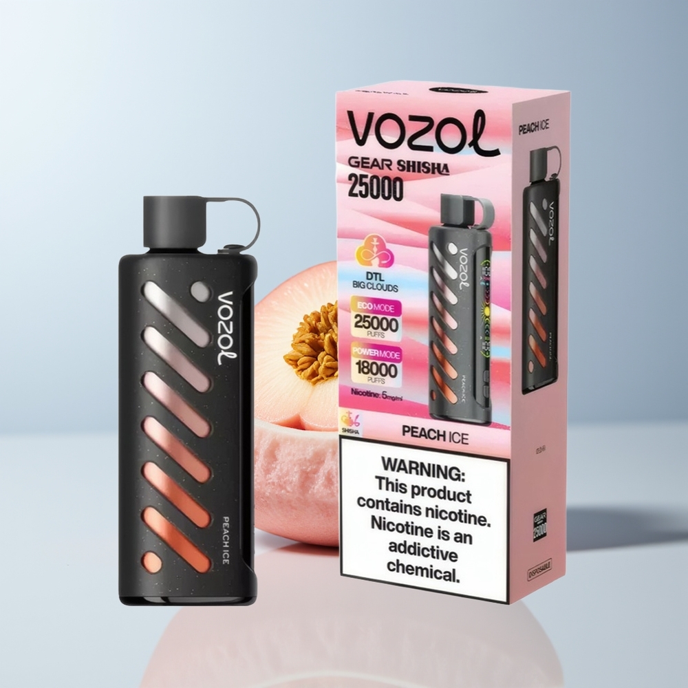 VOZOL Gear Shisha 25000 Puffs Perzijs IJs met Dubbele Mesh en 5mg/ml Nicotine