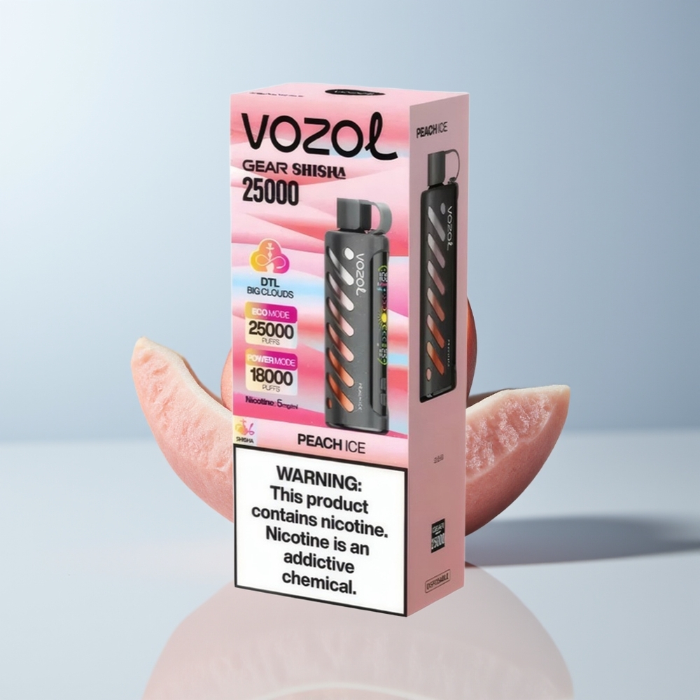 VOZOL Gear Shisha 25000 Puffs Perzijs IJs met Dubbele Mesh en 5mg/ml Nicotine