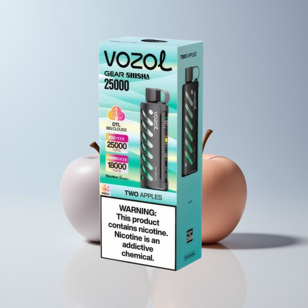 VOZOL Gear Shisha 25000 Puffs Twee Appels Dual Mesh 5mg/ml