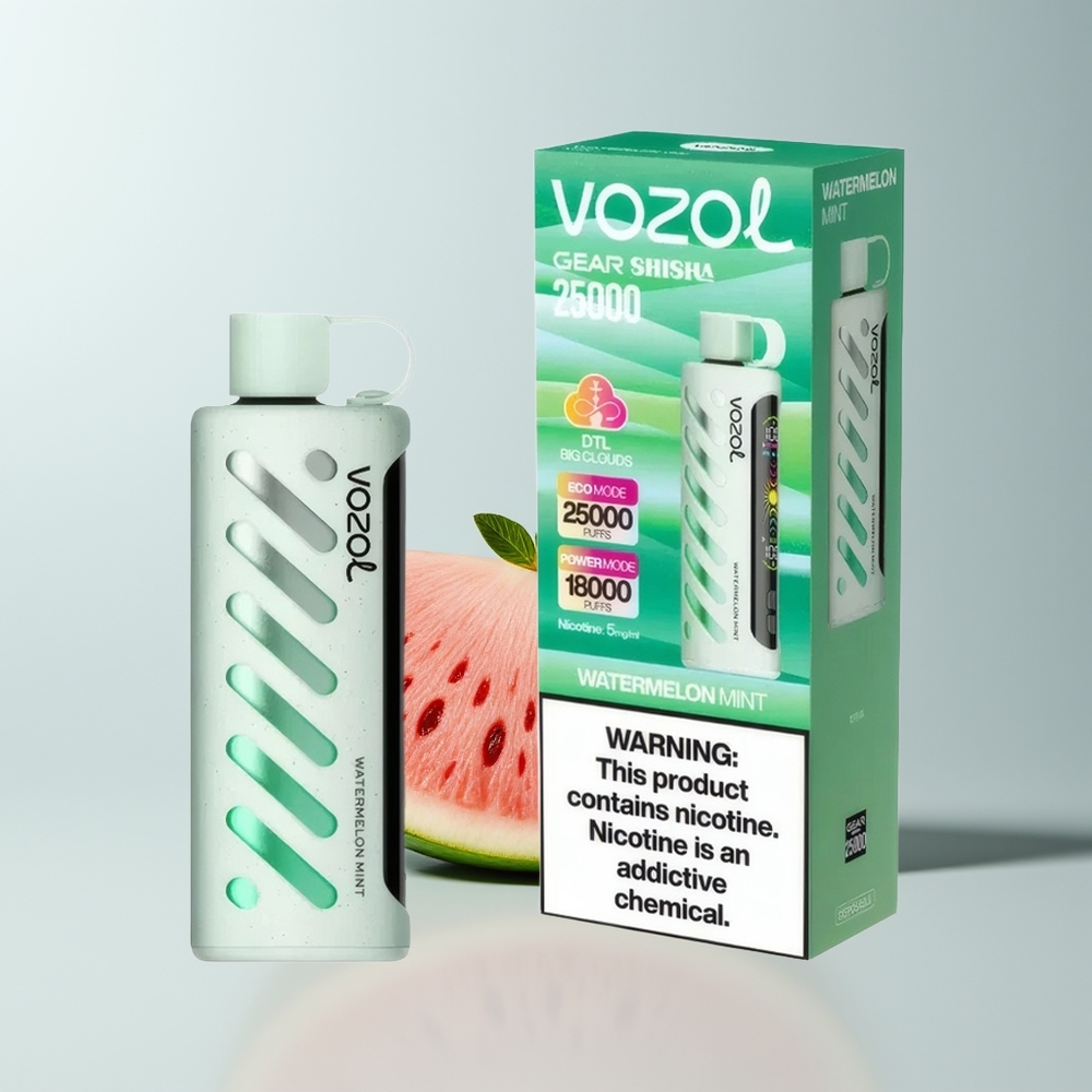 VOZOL Gear Shisha 25000 Puffs Watermeloen Munt Dual Mesh 5mg/ml