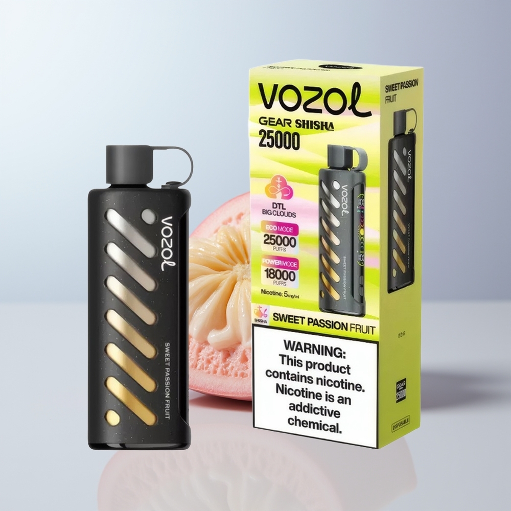VOZOL Gear Shisha 25000 Puffs Zoete Passievrucht met Dual Mesh Modes en 30 Heerlijke Smaken